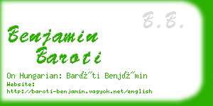 benjamin baroti business card